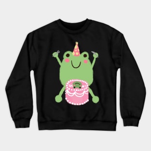 Frog loves cake! Crewneck Sweatshirt